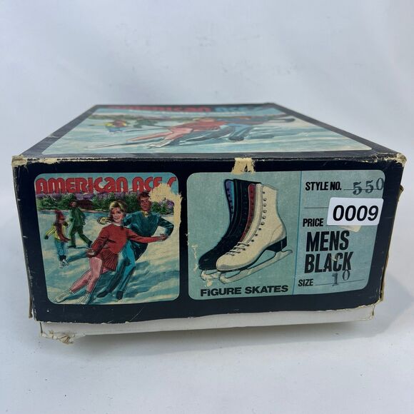 Vintage American Aces Men's Size 10 | Figure Skating Ice Skates Black Style 550 - Picture 10 of 10